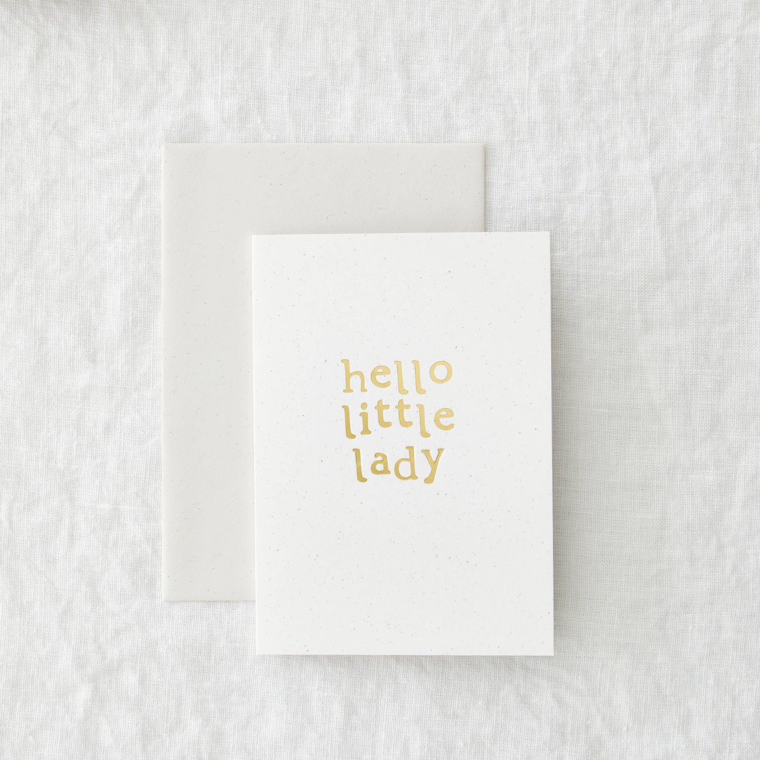 Little Lady - Hand Foil New Baby Greeting Card