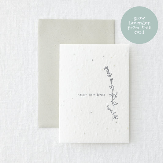 New Home Lavender Seed Plantable Card