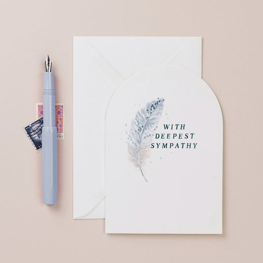 Feather Sympathy Card By Sister Paper Co.