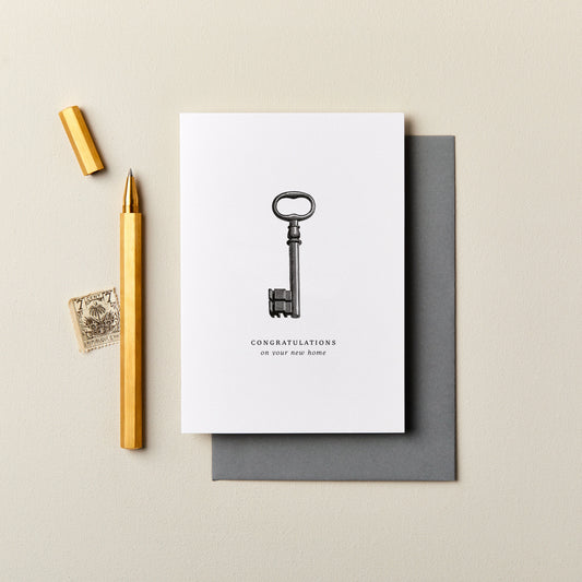 New Home Vintage Key Greetings Card