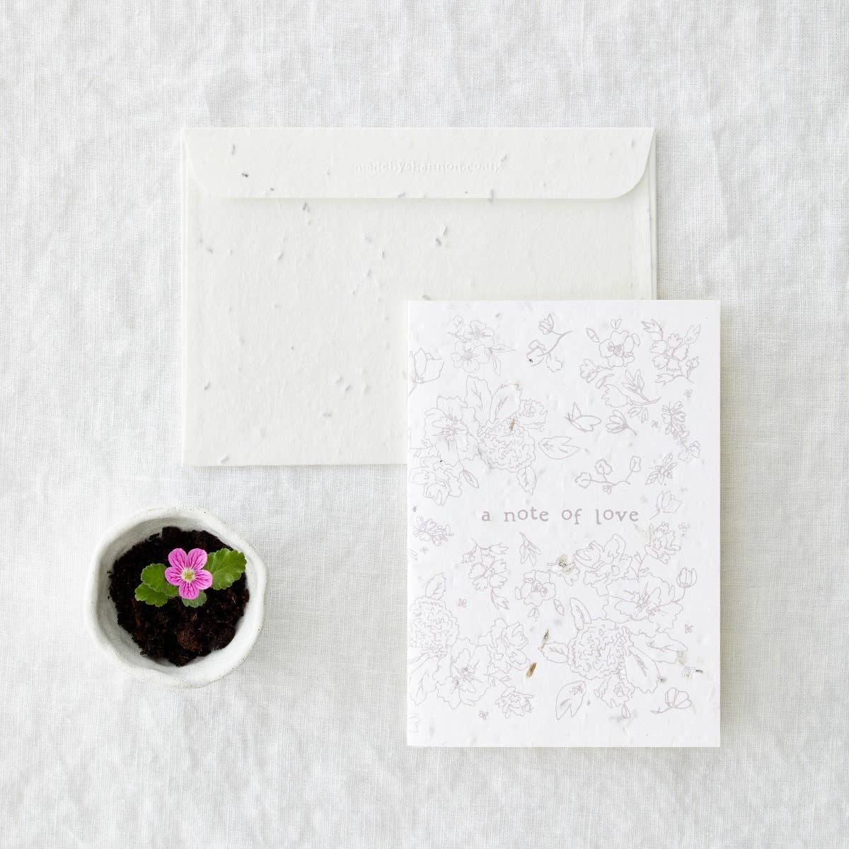 Note Of Love Double Seeded Zero Waste Card & Envelope