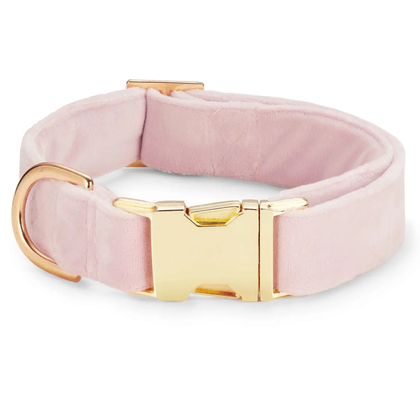 Blush Pink Velvet Dog Collar By The Foggy Dog