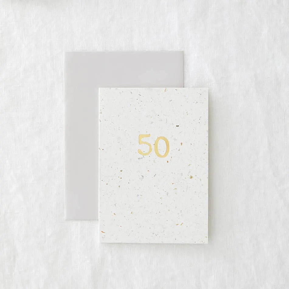 Foiled 50 Birthday Card