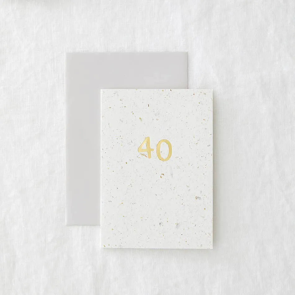 Foiled 40 Birthday Card