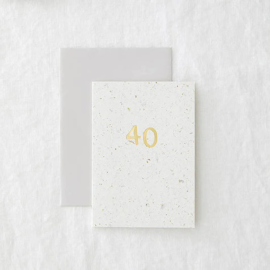 Foiled 40 Birthday Card
