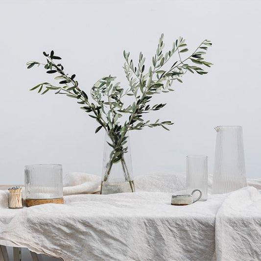 Large Ribbed Hurricane Candle Holder