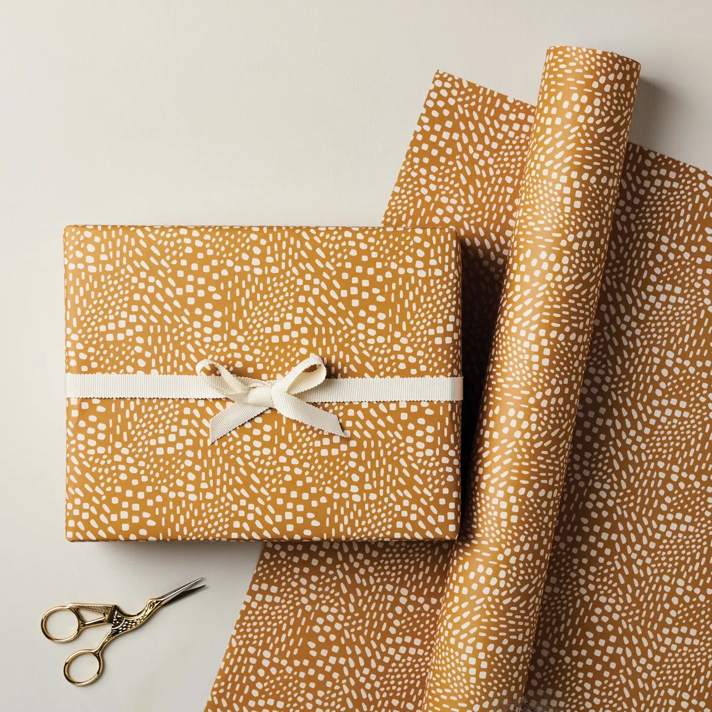 Mustard Gift Wrap By Ink & Bloom