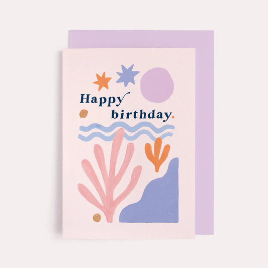 Abstract Shapes Birthday Card By Sister Paper Co