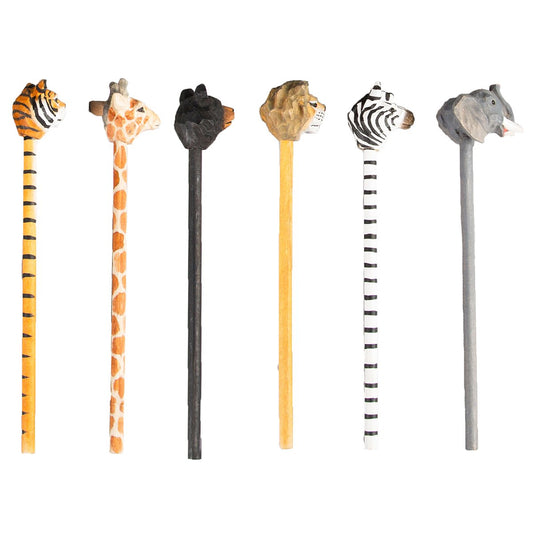 Wooden Safari Animals Pencil - Assorted