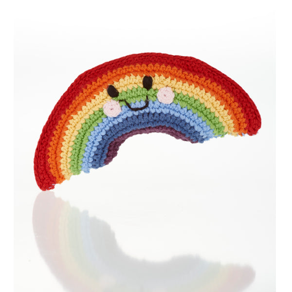 Friendly Traditional Rainbow Rattle