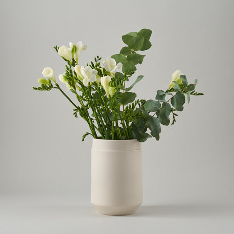 Matt Grey Big Vase by Hend Krichen