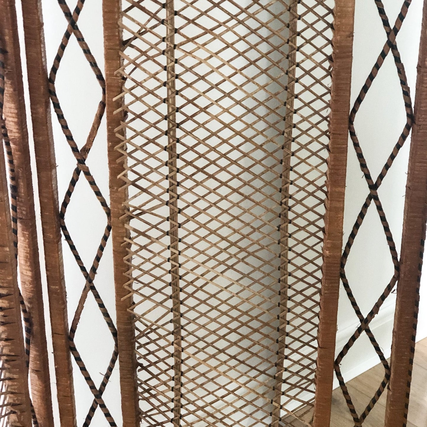 Vintage Rattan 3 Panel Room Divider / Screen