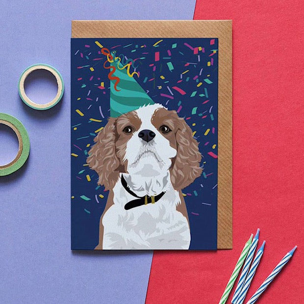 Darcey The King Charles Cavalier Card