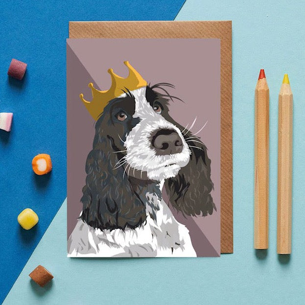 Spaniel dog card