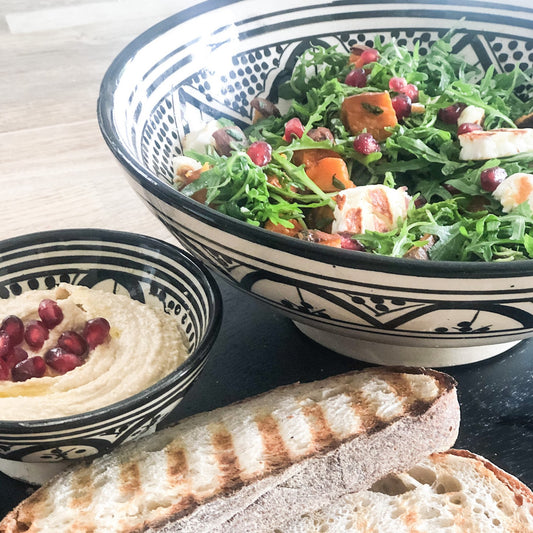 Extra Large Moroccan "Zwak" Bowl In Monochrome