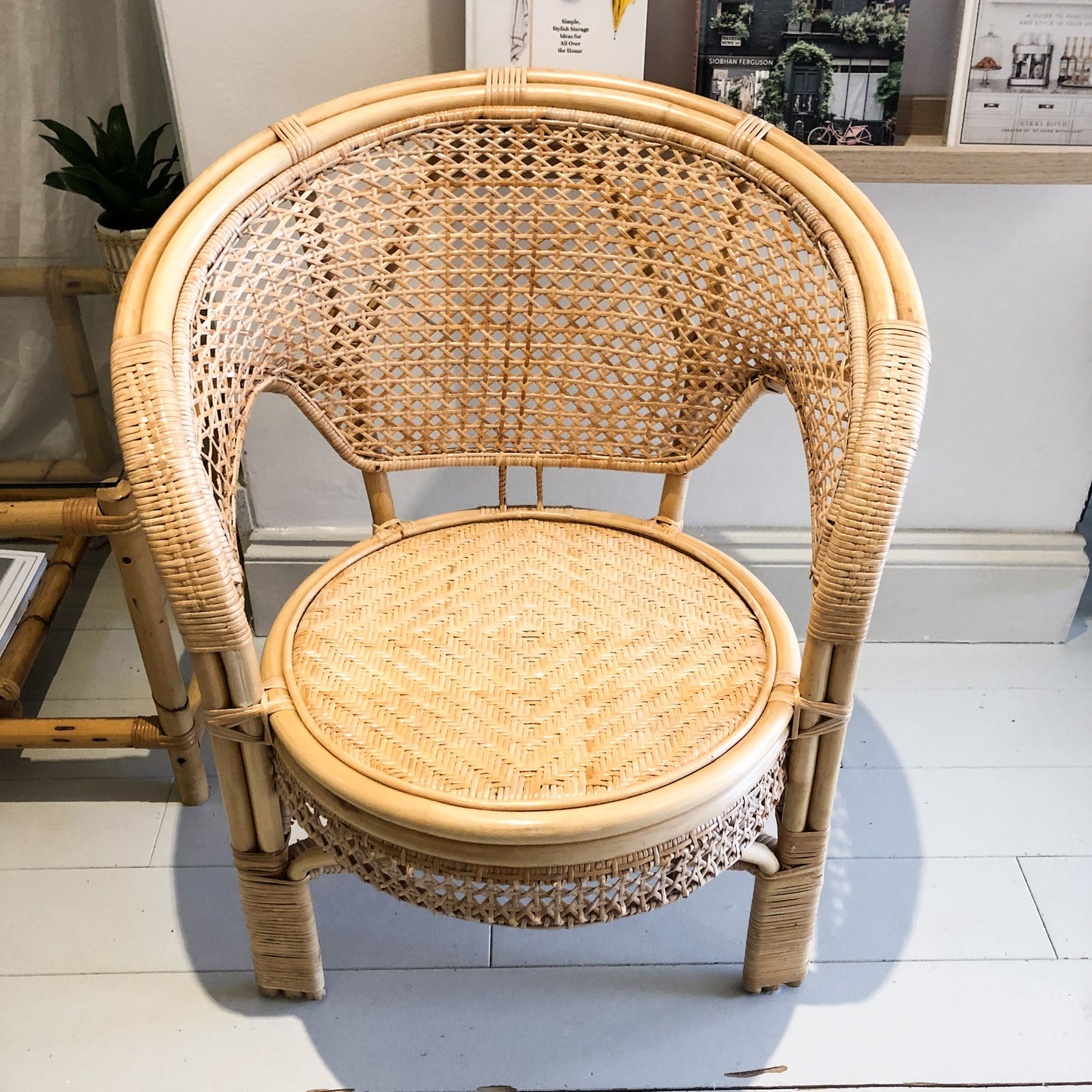 VINTAGE CANE ARMCHAIR