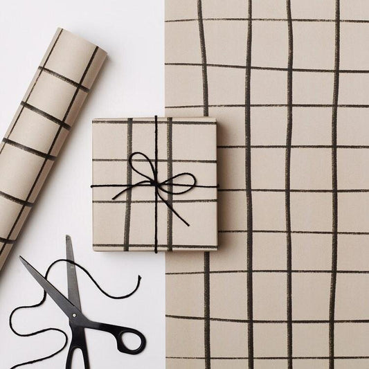 Grid Gift Wrap by Kinshipped