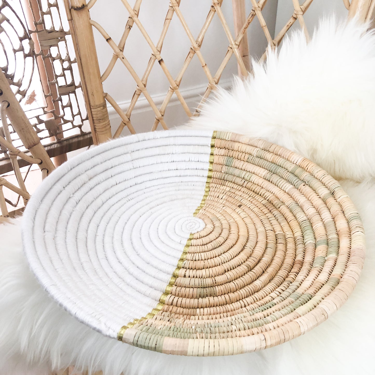 Moroccan Berber Reed & Wool Plate No6