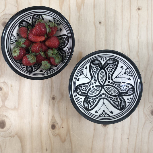 Moroccan "ZWAK" Bowl In Monochrome - Large