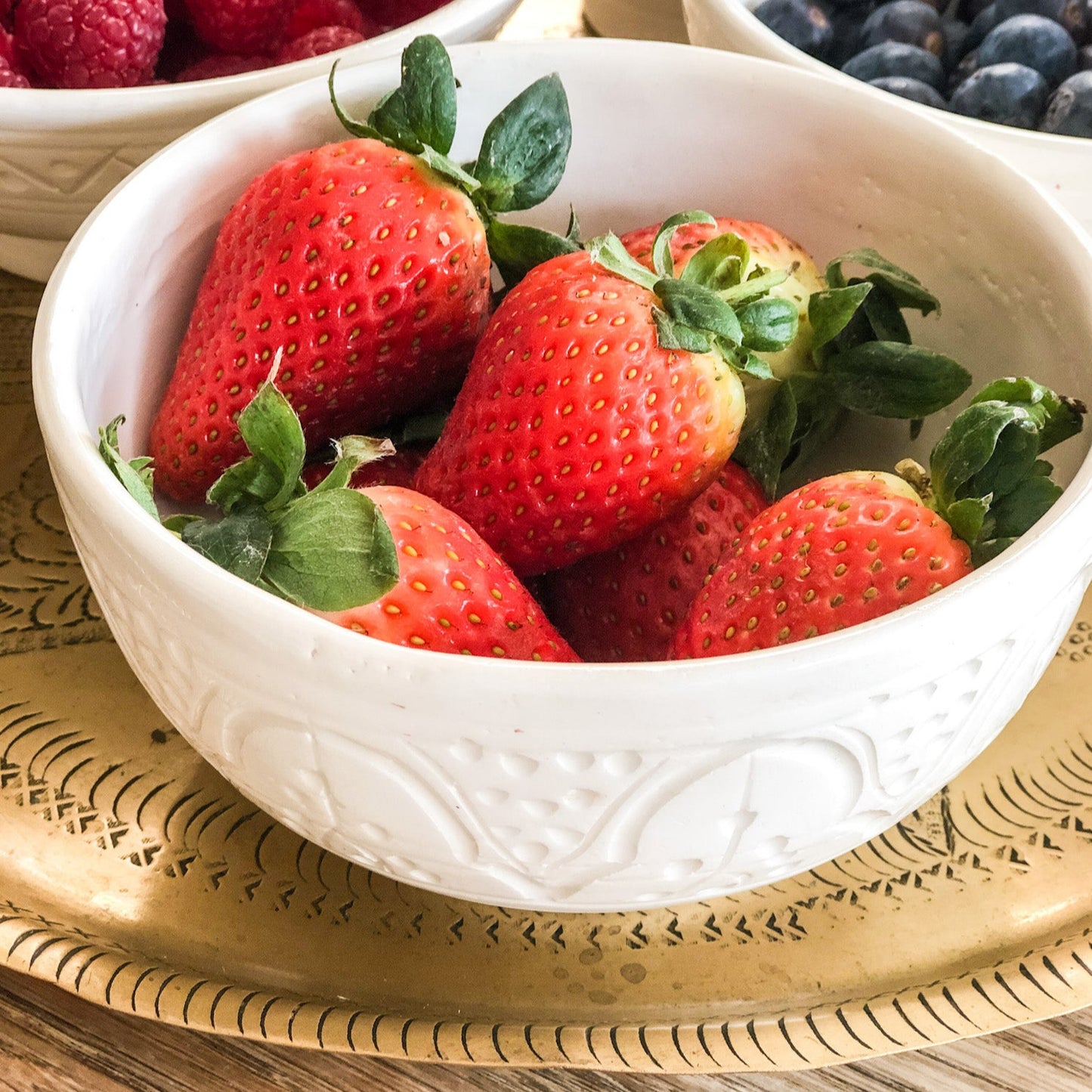 Moroccan White Clay Bowl  