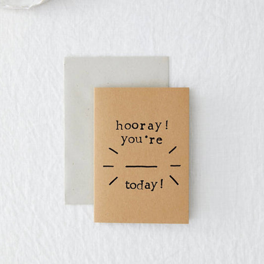 Hooray - Eco Friendly Greetings Card  