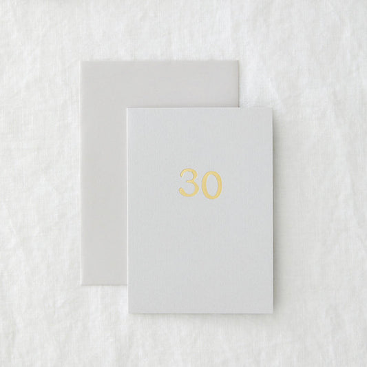 Foiled 30 Birthday Card