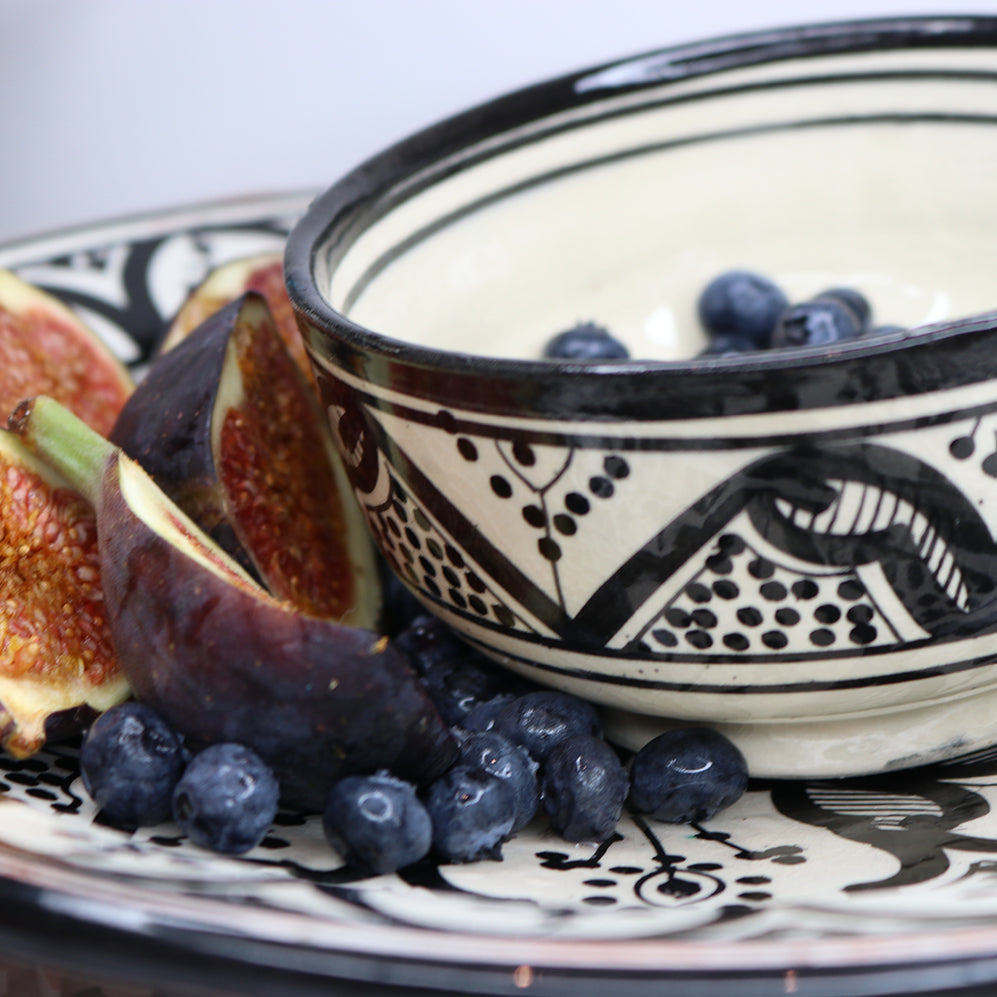 Moroccan "ZWAK" Soup Bowl in Monochrome