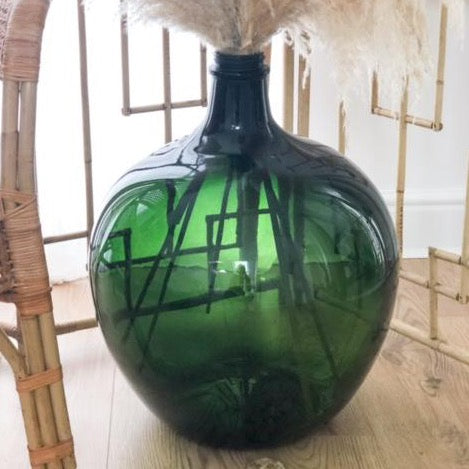 Vintage Large Green Italian Demijohn