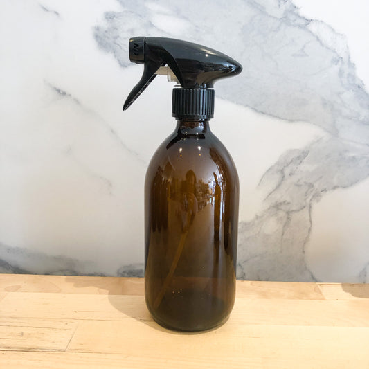Reuseable 500ml Amber Glass Spray Bottle