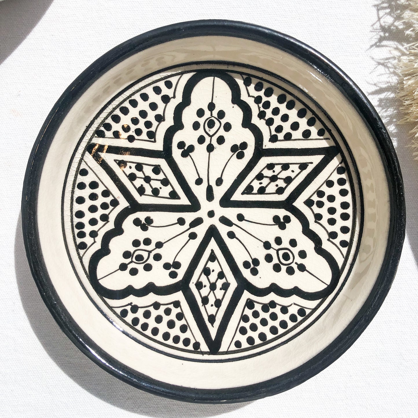Moroccan "Zwak" Tapas Plate in Monochrome