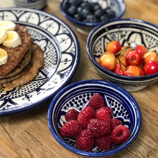 Small "Zwak" Bowl In Moroccan Blue & White