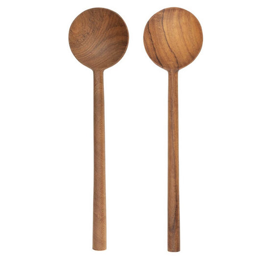 Round Teak Wooden Spoon