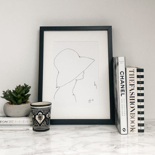Hat Lady Print By Georgina Trestler