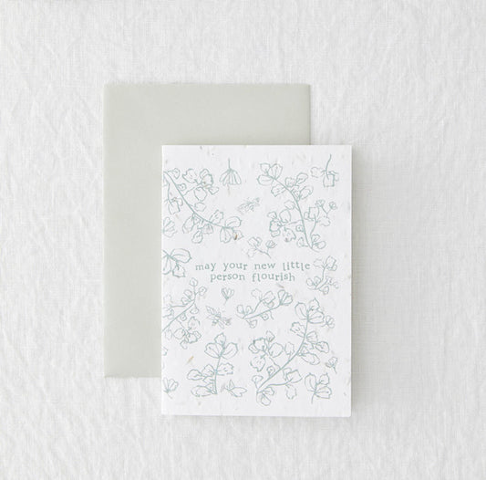 Little Person - Plantable Seed New Baby Eco Card
