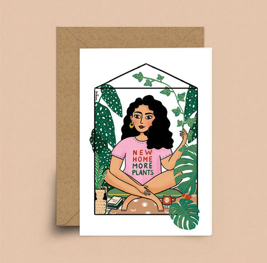 New Home More Plants Card By Sakina Saïdi