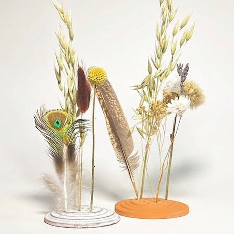 Handthrown Flower Disc / Incense Holder by Great Ceramics