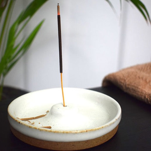 Ceramic Incense Holder With Nag Champa Sticks