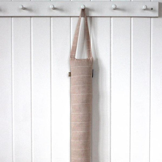 Wild Stripe Draught Excluder in Clay pink
