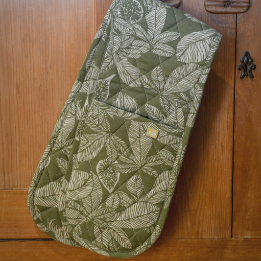Fig Tree Double Oven Glove Burnt Olive