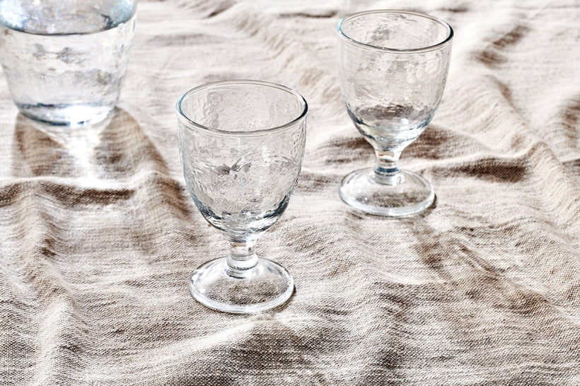 Yala Hammered Wine Glass Set of 4 By Nkuku