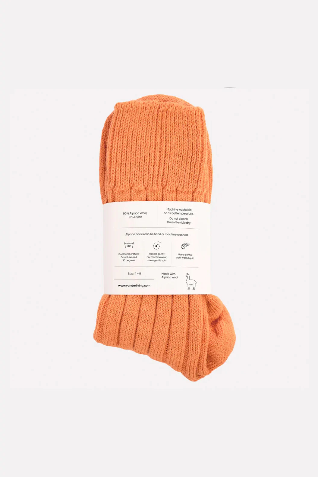 Burnt Orange Alpaca Bed Socks By Yonder