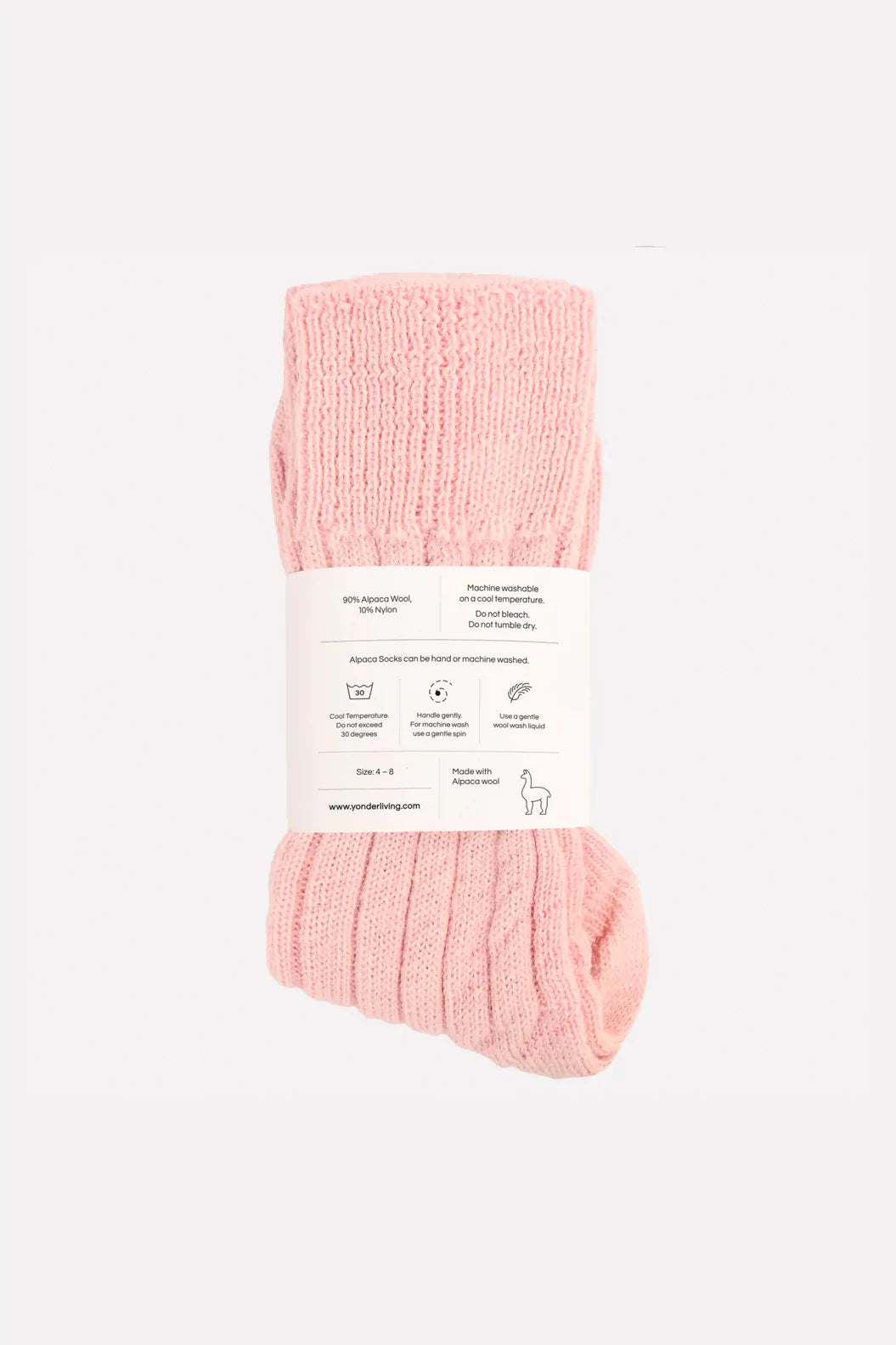 Pink Alpaca Bed Socks By Yonder
