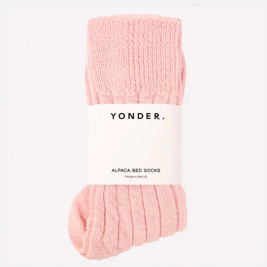 Pink Alpaca Bed Socks by Yonder