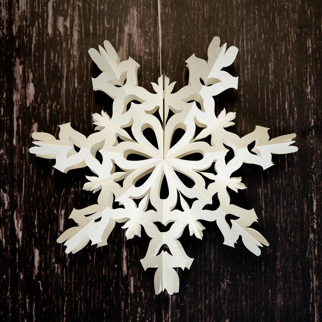 Octaris White Paper Snowflake Christmas Wall Decoration - 32cm