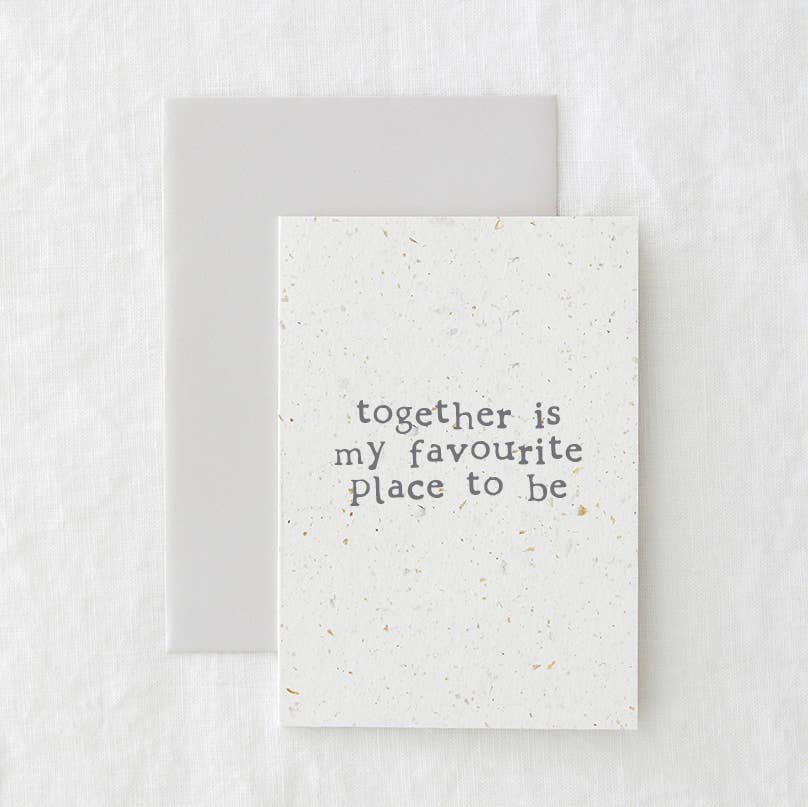 Together Is My Favourite Coffee Grounds Love Greetings Card