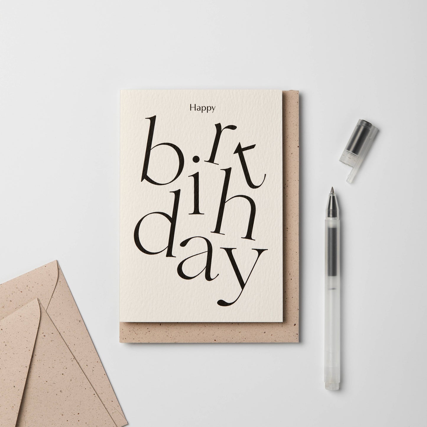 Serif Type Happy Birthday Card By Kinshipped