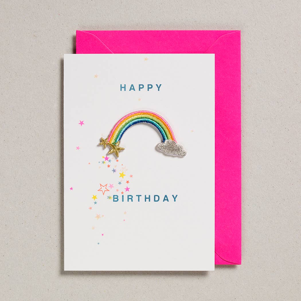  Happy Birthday Rainbow Patch Card By Petra Boase