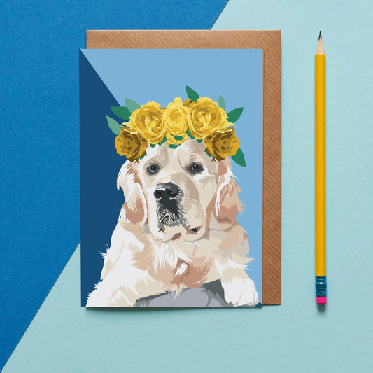 Ellie The Golden Retriever Greeting Card