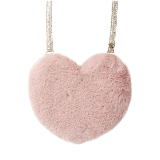 Fluffy Love Heart Bag by Rockahula