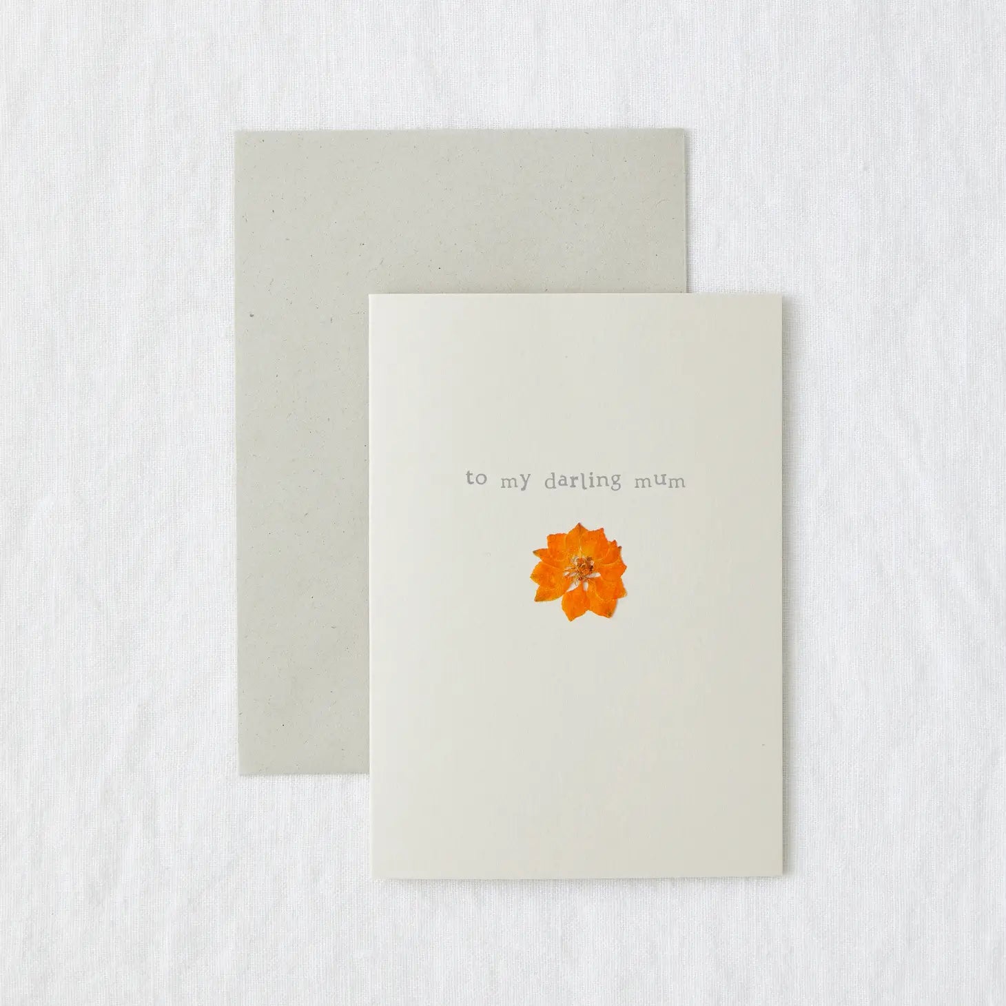 To My Darling Mum - Real Pressed Flower Card